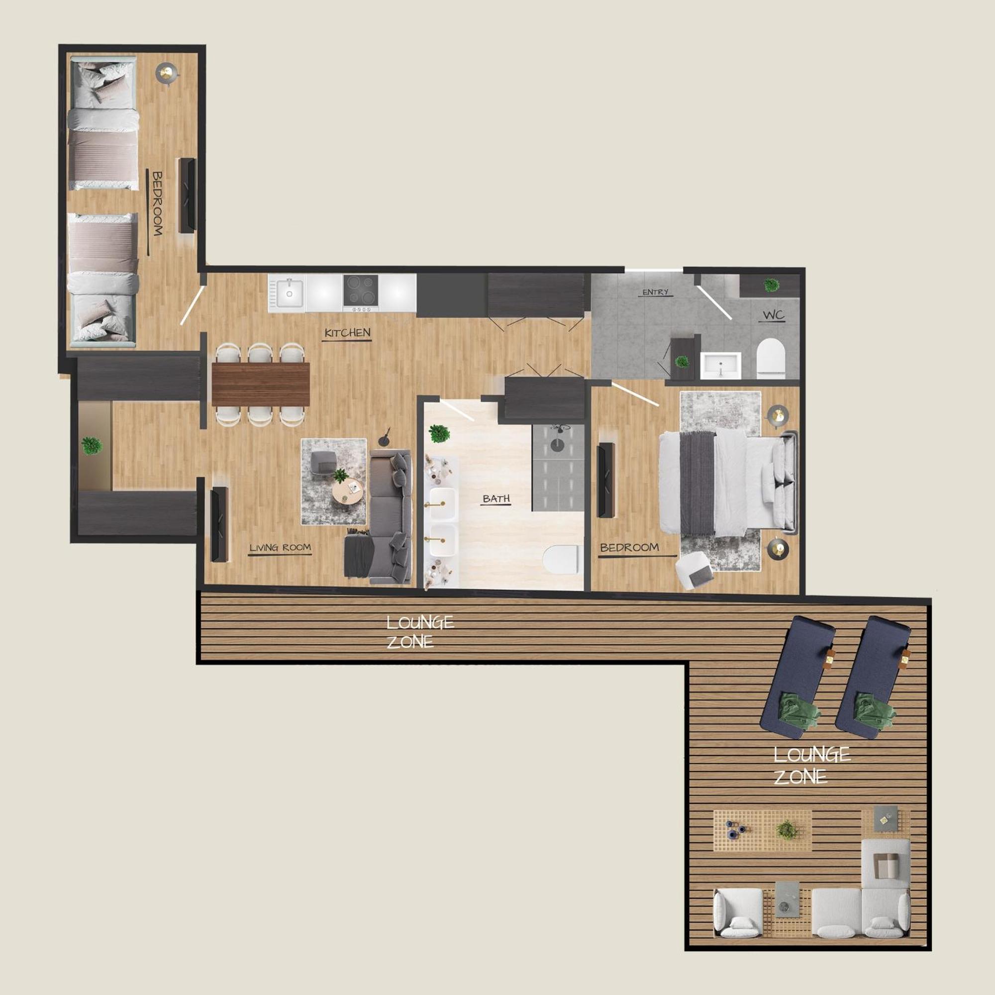 Two-Bedroom Comfort Apartment Mountain View