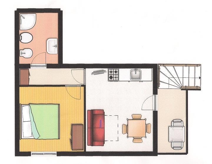 Appartamento con 1 Camera da Letto