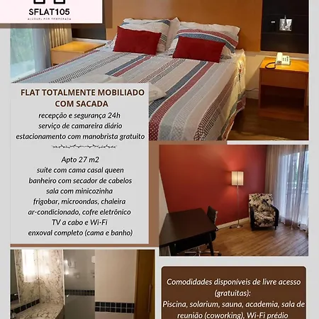 Flat moderno aconchegante mobiliado e com sacada Ibirapuera-2