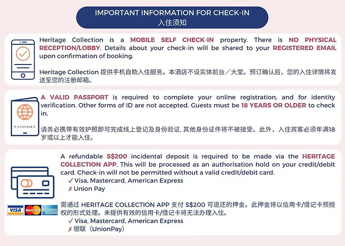 Сity center hotels Heritage Collection On Chinatown - Mobile App Check-In